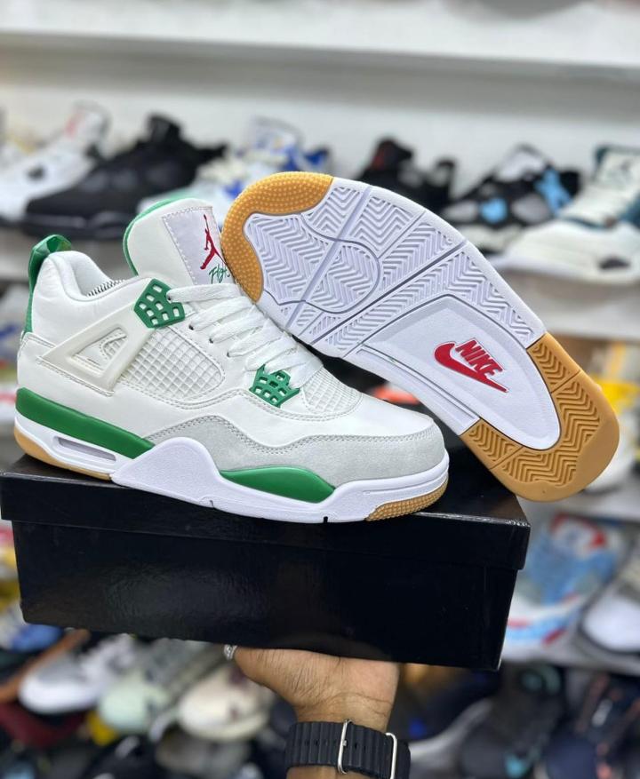 Jordan Retro 4 SB Pine Green White First Copy Premium Quality Sneakers - ShoesBox